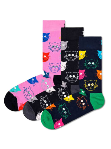 Happy Socks Socken 3er Pack in Mixed Cat 2