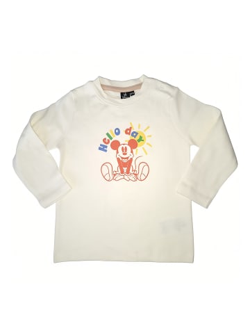Disney 4-Teiler Mickey Mouse Baby Set Pullover, Hose, Mütze und Halstuch in beige