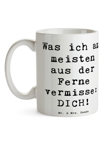 Mr. & Mrs. Panda Tasse mit Spruch Spruch Heimweh Dich mit Spruch in Weiß
