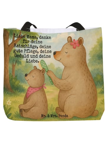 Mr. & Mrs. Panda Strandtasche Bär Kind Design mit Spruch in Weiß