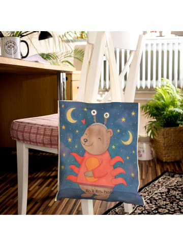 Mr. & Mrs. Panda Henkeltasche Krebs Astrologie Design ohne Spruch in Weiß
