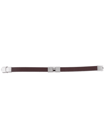 Adeliás Herren Armband aus Leder 21 cm in braun