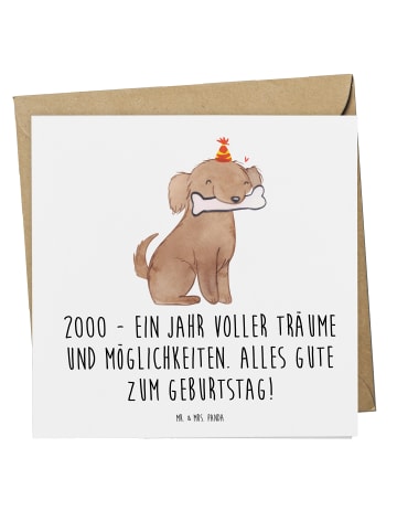 Mr. & Mrs. Panda Grußkarte 2000 Geburtstagsträume mit Spruch in Weiß