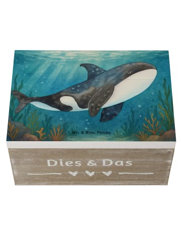 Mr. & Mrs. Panda Truhe Orca Design ohne Spruch in Weiß