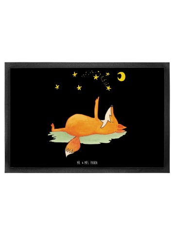 Mr. & Mrs. Panda Bodenvorleger Fuchs Sterne ohne Spruch in Schwarz