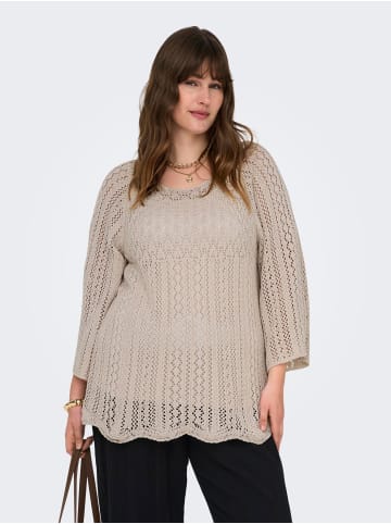 ONLY Carmakoma Strickpullover in Feather Gray