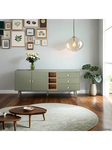 home24 Sideboard LINDALE 180 cm in Olivgrün