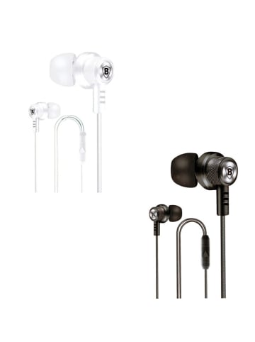 COFI 1453 Universelle Stereo-Kopfhörer mit Mikrofon & Lautstärkeregler - 3,5mm in Weiß