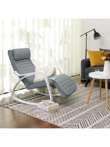 SONGMICS Schaukelsessel Teou in Hellgrau - (B)67 x (H)84 x (T)121.5 cm