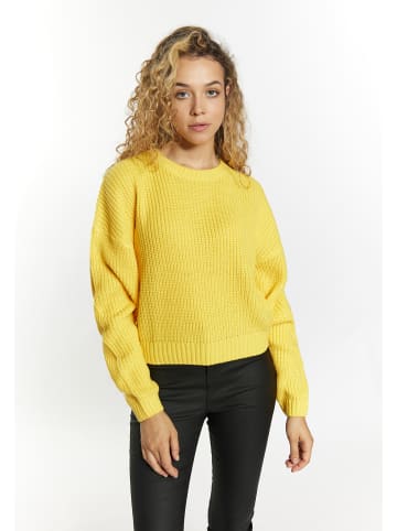 myMo Damen Strickpullover in Gelb