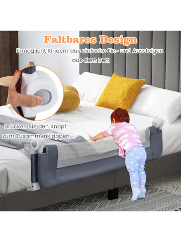 COSTWAY Bettgitter in Grau