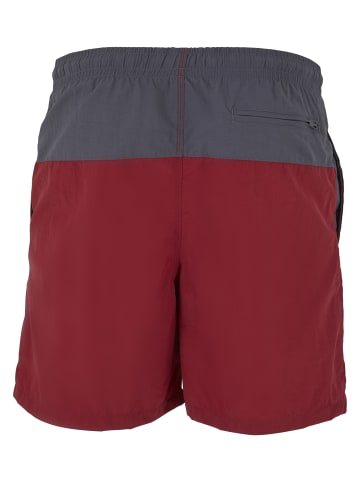 Urban Classics Urban Classics Herren Block Swim Shorts in brickred/darkshadow
