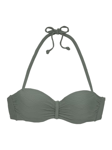 Sunseeker Bügel-Bandeau-Bikini-Top in oliv