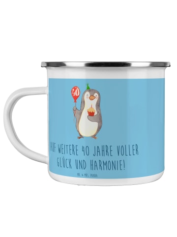 Mr. & Mrs. Panda Trinkbecher 40. Hochzeitstag Rubinhochzeit mit ... in Sky Blue
