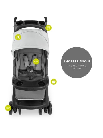 Hauck Buggy Shopper Neo II inkl. XXL Zubehörpaket in grau,schwarz