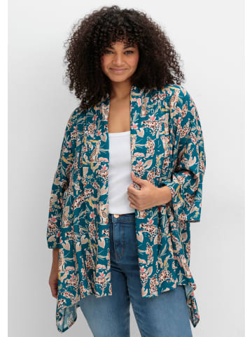 sheego by Joe Browns Longbluse in aqua-gemustert