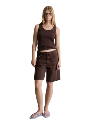 Marc O'Polo DENIM Pointelle-Top slim in Burnt Aubergine