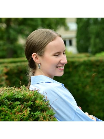 Adeliás Damen Ohrringe – Creole aus Edelstahl in silber