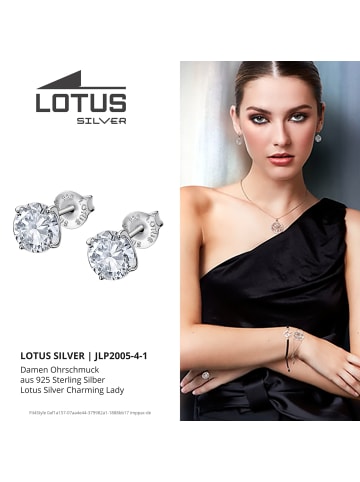 LOTUS silver Rund Ohrringe 925 Sterling Silber Ohrstecker