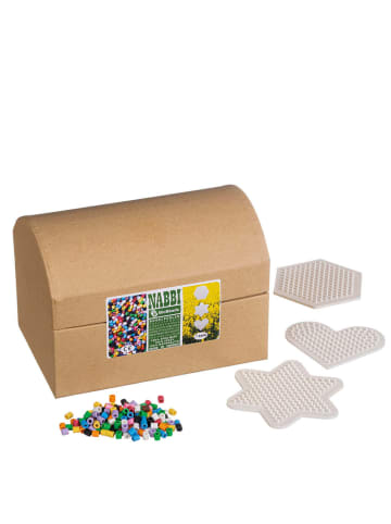 Nabbi BioBeads Ø 5mm, 5.000 Stk. inkl. 3 Stiftplatten, 10 Farben Mix - ab 5 Jahren