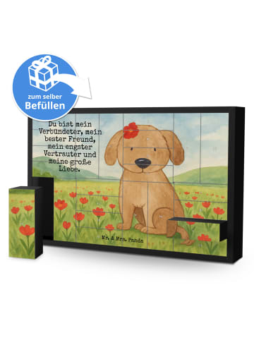 Mr. & Mrs. Panda Adventskalender Hund Dame Design mit Spruch in Weiß