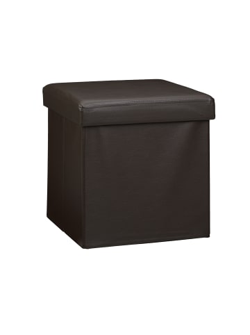 relaxdays Faltbarer Sitzhocker in Braun - (B)38 x (H)38 cm