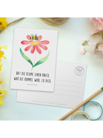 Mr. & Mrs. Panda Grußkarte Hummel Blume mit Spruch in Weiß