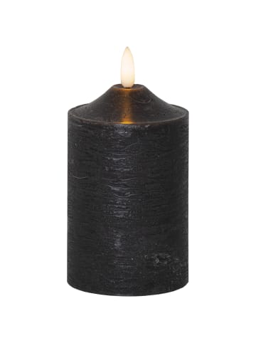 STAR Trading LED Echtwachskerzen Flamme, Schwarz, Timer, 15cm