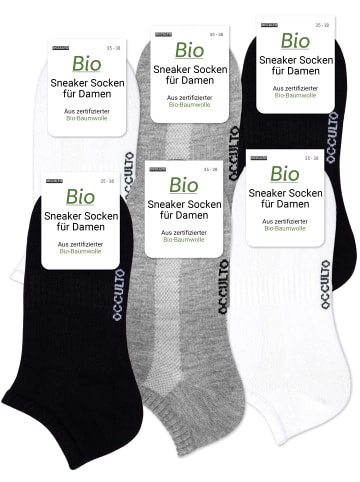 Occulto 6er Pack Sneaker Socken Jana in Schwarz/Grau/Weiß