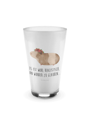 Mr. & Mrs. Panda Latte Macchiato Glas Meerschweinchen Weisheit m... in Transparent