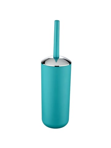 Wenko Bürstenbehälter BRASIL, türkis + WC-Bürste in Blau, (B) 10 x (H) 37 x (L) 10 cm