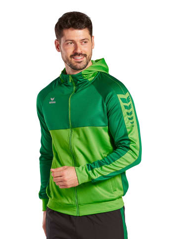 erima Six Wings Trainingsjacke mit Kapuze in green/smaragd