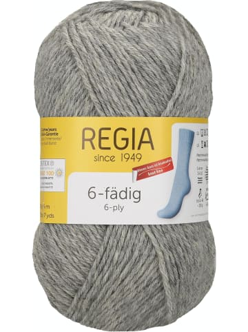 Regia Handstrickgarne 6-fädig Uni, 50g in Flanell Streaked