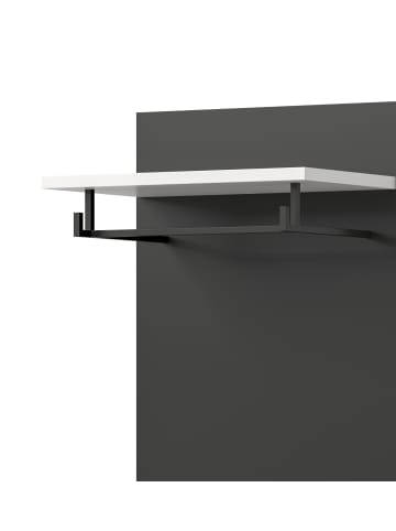 Inn.Furn Garderobenpaneel in grau, weiß, Wandgarderobe 45 x 165 cm