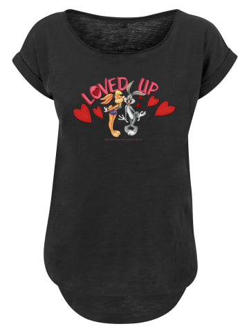 F4NT4STIC Long Cut T-Shirt Looney Tunes Bugs Bunny And Lola Valentines in schwarz