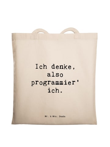 Mr. & Mrs. Panda Tragetasche Spruch Denker Softwareentwickler mi... in Creme