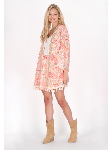 IZIA Damen Kimono in Rosa Mehrfarbig