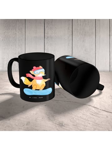 Mr. & Mrs. Panda Becher Snowboarden Zauber mit Spruch in Schwarz