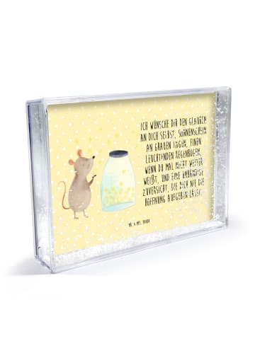 Mr. & Mrs. Panda Bilderrahmen Maus Sterne mit Spruch in Gelb Pastell