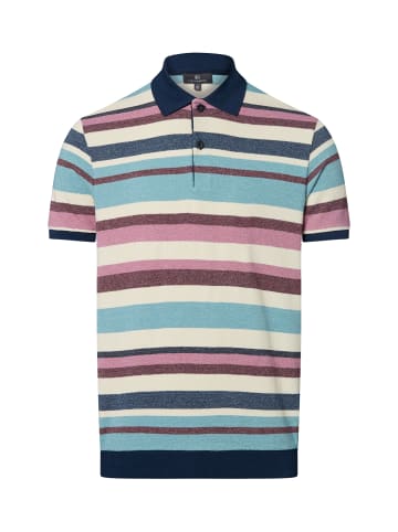 Nils Sundström Poloshirt in hellblau ecru - 0001