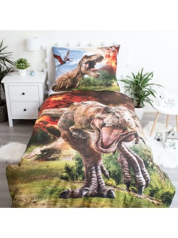 Jurassic World 2-tlg.Set: Bettwäsche Jurassic World - (L) 200 cm x (B) 140 cm in Grün
