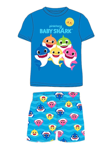 Baby Shark Schlafanzug kurz Baby Shark in Blau