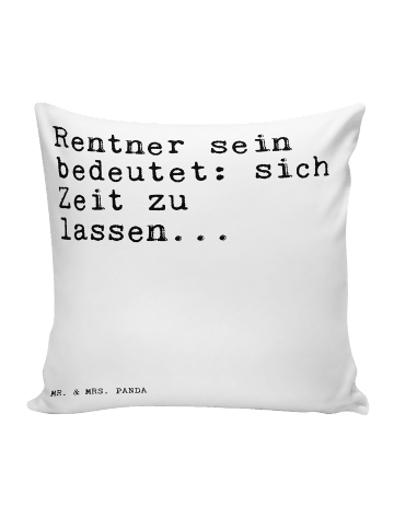 Mr. & Mrs. Panda kuschelkissen 40x40 Rentner sein bedeutet: sich... in Weiß