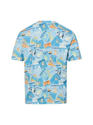 Nils Sundström T-Shirt in hellblau mehrfarbig - 0001