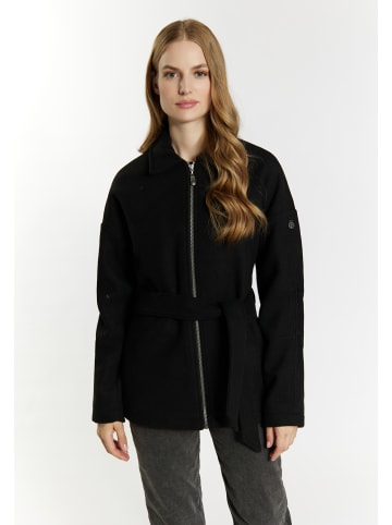 DreiMaster Damen Übergangsjacke Aus Wollgemisch in Schwarz