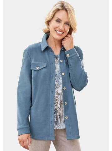 GOLDNER Hemdjacke moderne Hemdjacke in trageangenehmer Qualität in rauchblau