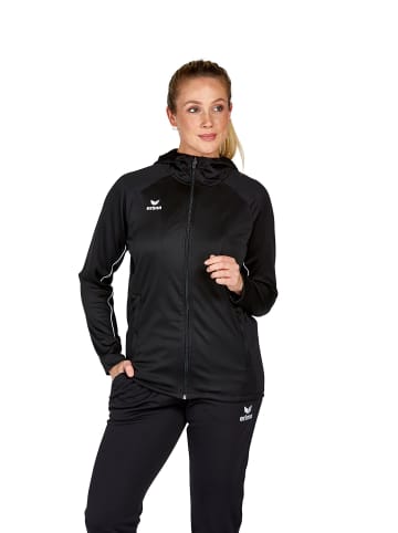 erima Unisex Erwachsene Liga Star Trainingsjacke mit Kapuze in schwarz/weiss