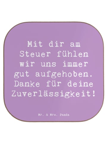 Mr. & Mrs. Panda Untersetzer Spruch Busfahrer Sicherheit mit Spruch in Lavendeltraum