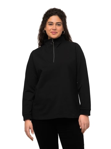 Ulla Popken Sweatshirt in schwarz