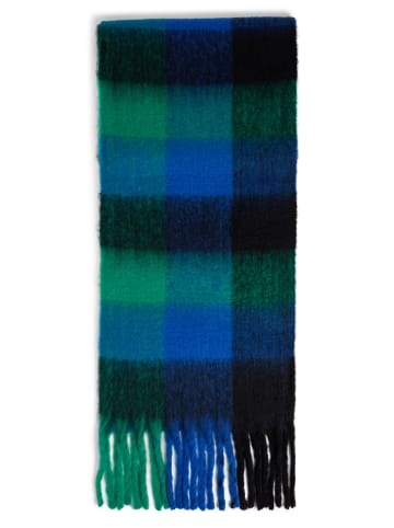 Marie Lund Schal in blau grün - 0043